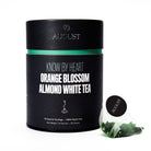 Know By Heart Orange Blossom Almond White Tea from August Uncommon Tea, featuring 15 tea bags in a white tea beverage package.
