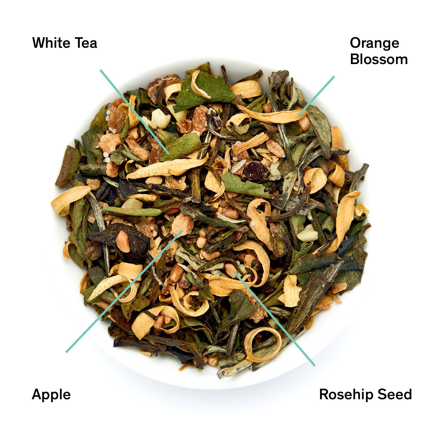 Know By Heart Orange Blossom Almond White Tea from August Uncommon Tea, 15 tea bags, featuring white tea with floral and nutty flavors.