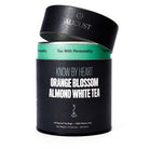 Know By Heart Orange Blossom Almond White Tea by August Uncommon Tea, 15 tea bags, featuring delicate white tea with floral and nutty notes.