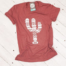Unisex Aztec Cactus graphic SS sueded tee from The Graphic Tee, featuring a vibrant cactus design on soft fabric.