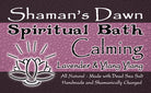 Calming spiritual bath with Dead Sea salts in a glass bowl, featuring natural herbs and stones for relaxation and cleansing.