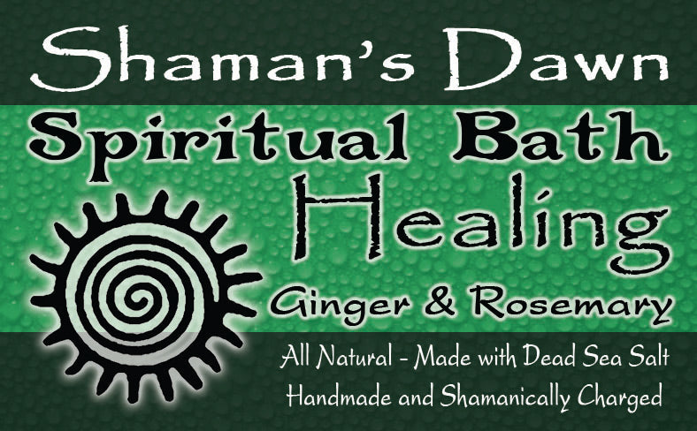 Shamans Dawn Healing Spiritual Bath with Dead Sea salt in a bowl, showcasing natural mineral-rich salts for relaxing bath therapy.