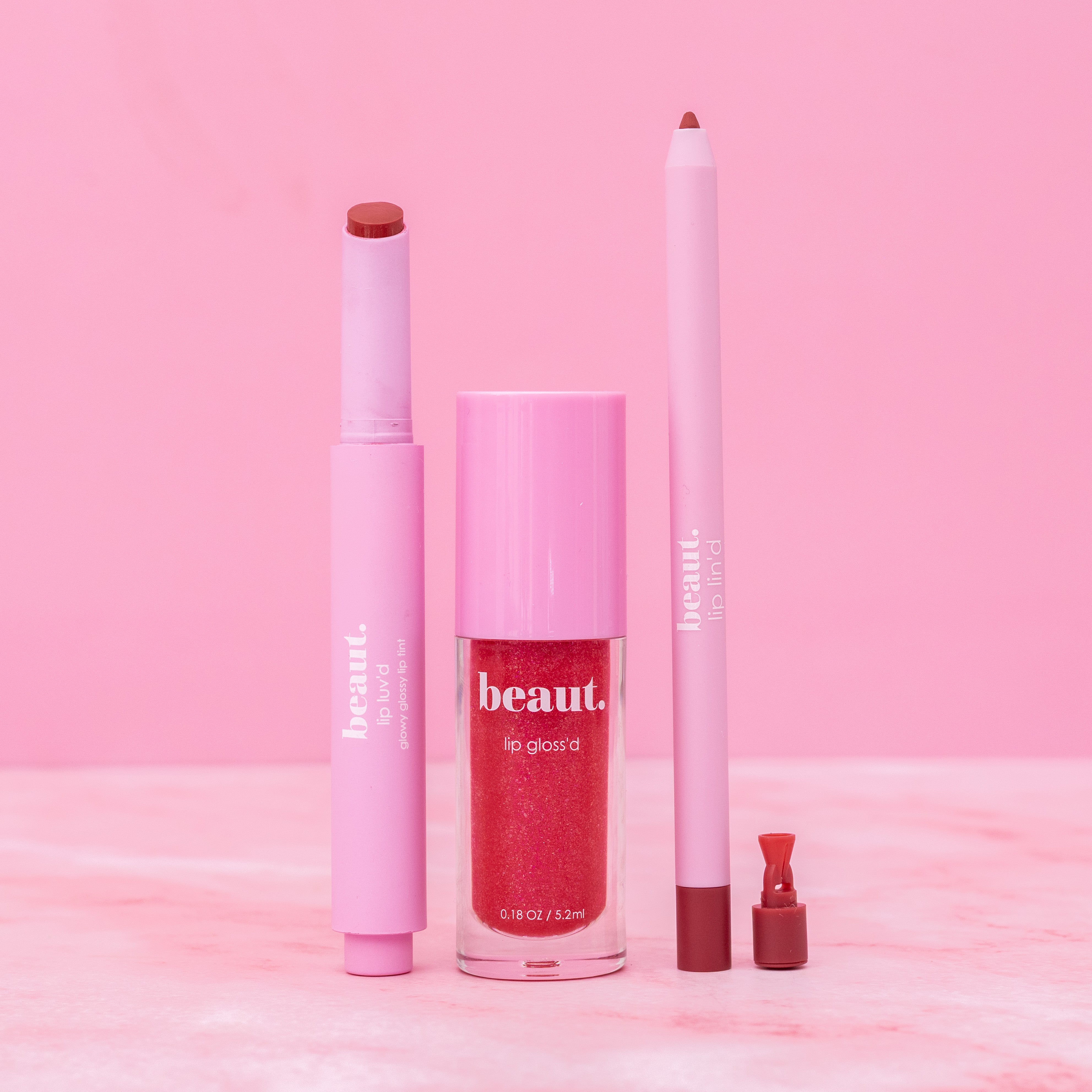 Beaut.beautyco. Spice Lip Lin'd pencil, natural lip liner with a smooth texture and precise application for defined lips.