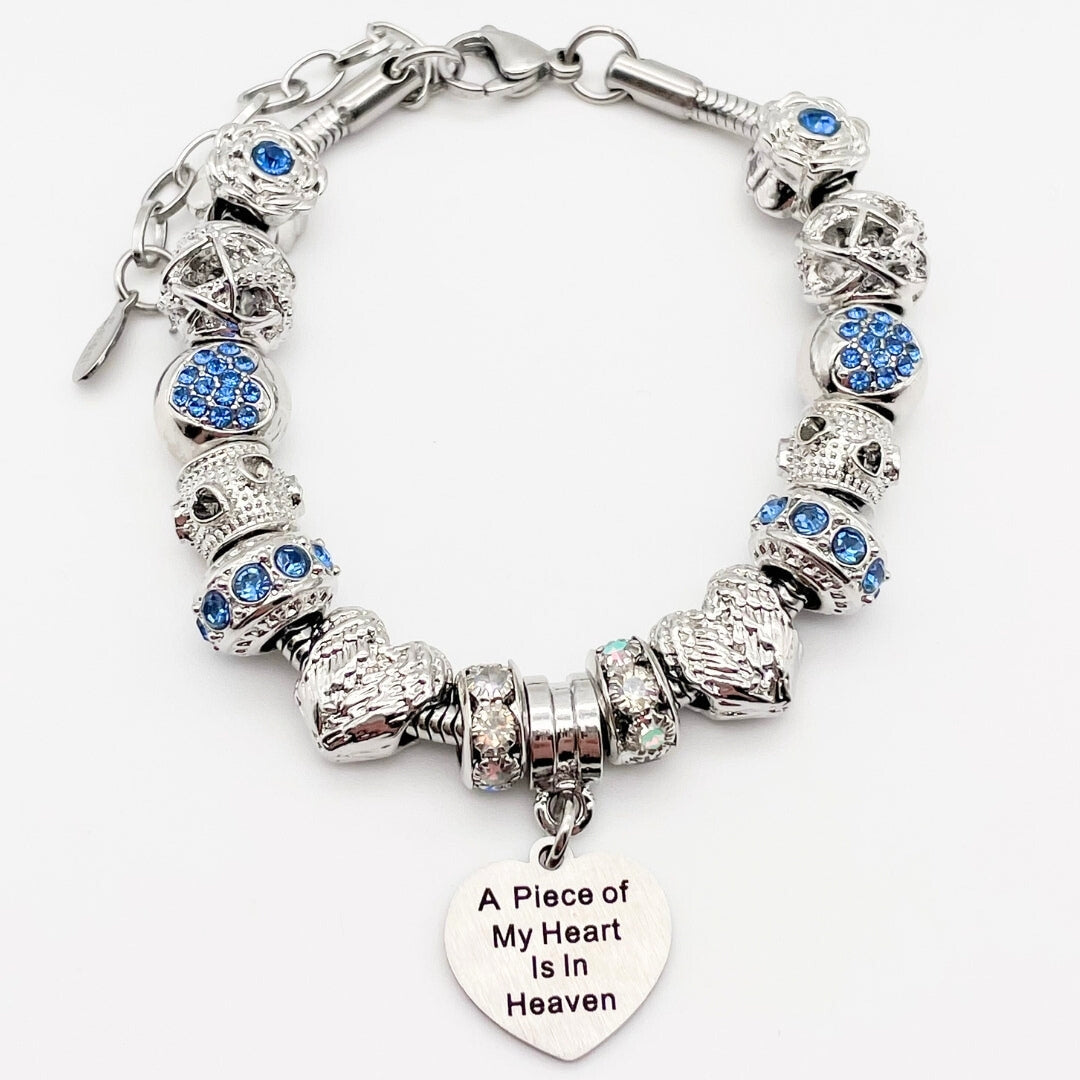 Close-up of Bella's Yard Piece Of My Heart bracelet featuring a delicate chain and heart-shaped charm.