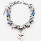 Close-up of Bella's Yard Piece Of My Heart bracelet featuring a delicate chain and heart-shaped charm.