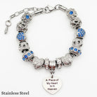 Elegant Bella's Yard Piece Of My Heart bracelet with intricate design and silver finish, displayed on a neutral background.