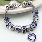 Elegant birthstone bracelet by Bella's Yard featuring September's sapphire gemstone and delicate silver chain.