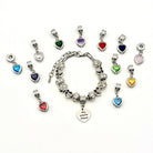 Bella's Yard My Whole Heart birthstone bracelet featuring colorful gemstones and a delicate chain for elegant wristwear.