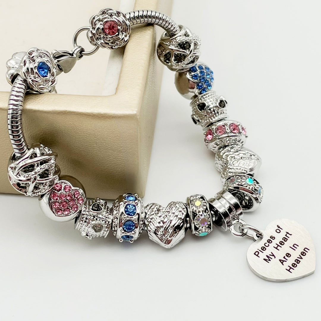 Colorful Pieces of My Heart multicolor bracelet with bead accents from Bella's Yard, featuring vibrant, handcrafted jewelry design.