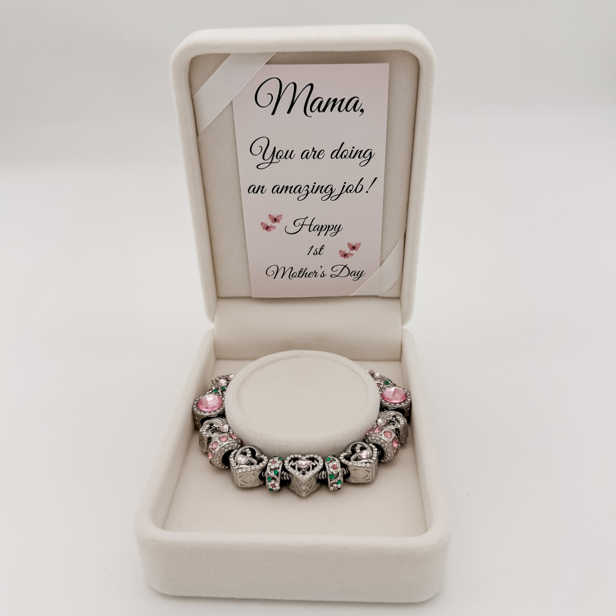 Belle's Yard Mother's Day bracelet featuring a heartfelt design, symbolizing a mother's journey and love for her children.