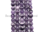 High-quality natural dog teeth amethyst beads in 6mm, 8mm, and 10mm round faceted shapes from Bestbeads&Beyond.