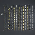 Elegant mixed metal link bracelet from Bestbeads&Beyond with geometric sparkle design, part of the chain bracelet collection.