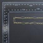 Wholesale mixed shape gold and silver stainless steel chain by yard from Bestbeads&Beyond, close-up of the chain links.