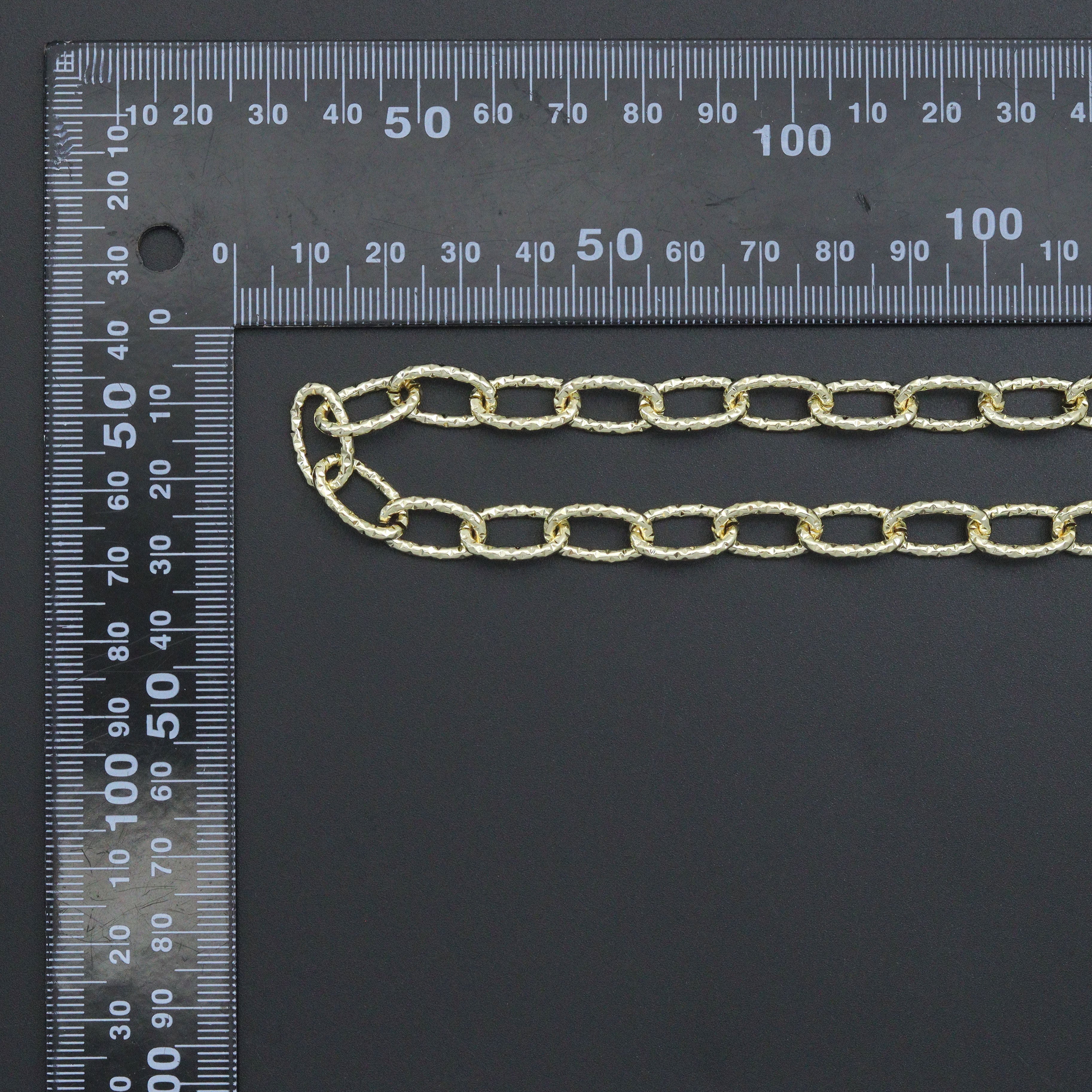 Unfinished stainless steel hammered oval link chain by Bestbeads&Beyond, 1 ft, jewelry making and craft supplies.