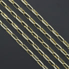 Wholesale gold chunky rectangle link chain by Bestbeads&Beyond, 1-foot length, SKU LX916, showcasing shiny gold metal links.