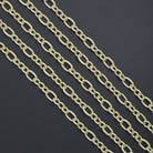 Wholesale mixed oval link chain by Bestbeads&Beyond, 1 foot length, versatile jewelry-making chain with various oval links.