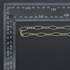 Wholesale gold hammered mixed oval shape chain by Bestbeads&Beyond, 1ft length, jewelry chain with textured finish