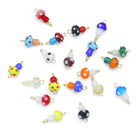 Colorful ceramic mushroom charm for necklaces and bracelets, jewelry-making supply by Bestbeads&Beyond.