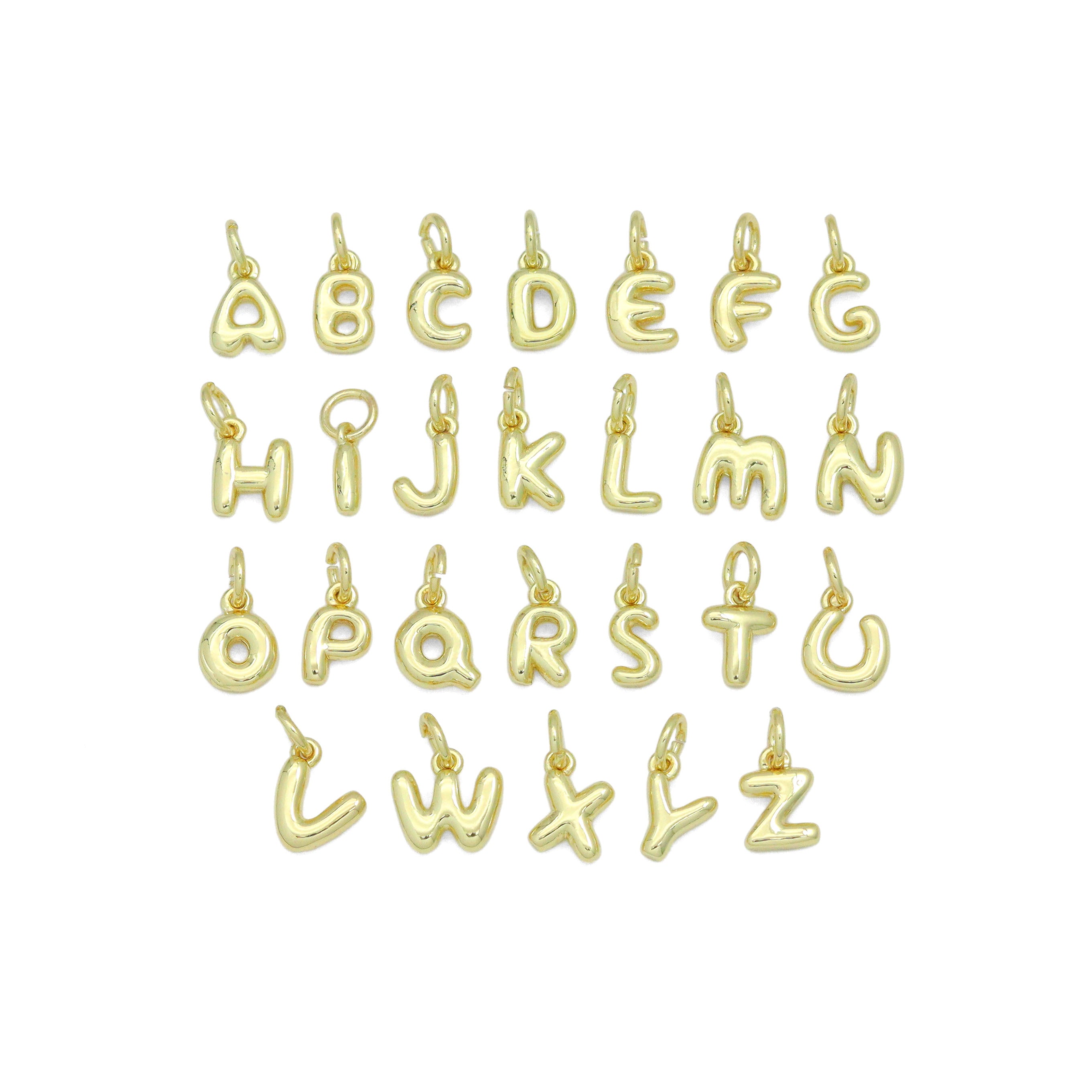 Small Bubble Initial Charm Pendant featuring alphabet letter, part of Bestbeads&Beyond charms collection, SKU LX894