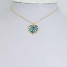 White abalone mother of pearl spike heart charm for necklace and bracelet jewelry making by Bestbeads&Beyond.