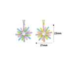 Colorful enamel flower charm for necklace and bracelet jewelry making, by Bestbeads&Beyond, with gold-tone finish.