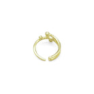 Gold CZ enamel evil eye adjustable cocktail ring from Bestbeads&Beyond featuring bold statement jewelry design.
