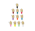 CZ Enamel Lipstick Pendant charm from Bestbeads&Beyond, featuring a black enamel and sparkling CZ details.