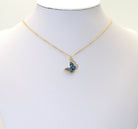 Dark blue Sparkle Micro Pave CZ Butterfly Charm by Bestbeads&Beyond, showcasing intricate pave design and elegant charm details.