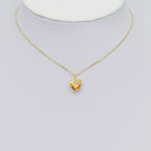 Gold-colored CZ dipped heart charm pendant with colorful CZ accents, designed for jewelry making by Bestbeads & Beyond.