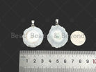 Natural druzy agate pendant with irregular white shape, 40mm, for necklaces, from Bestbeads & Beyond.