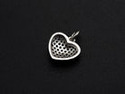 Clorful CZ micro pave mini heart pendant in gold, rose gold, silver, or gunmetal plating, 10mm heart-shaped charm.