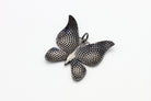 Colorful CZ butterfly pendant featuring sparkling micro pave zirconia, ideal as a charming Turkish style necklace charm.