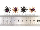 Fuchsia CZ Micro Pave Spider Charm Pendant in gold, rose gold, silver, or black, 17x19x5mm, cubic zirconia insect jewelry.