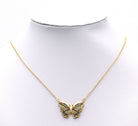 Gold colorful CZ butterfly charm pendant from Bestbeads & Beyond, featuring vibrant cubic zirconia details.