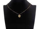 Gold CZ micro pave circled heart-shaped pendant charm, 15x22mm, from Bestbeads&Beyond featuring sparkling cubic zirconia.