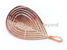 CZ Micro Pave Mixed Color Teardrop Pendant in gold, silver, or rose gold finish, featuring cubic zirconia stones, 60x31mm.