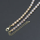 Bestbeads & Beyond ombré pink champagne cube beads jewelry set with matching necklace and bracelet, SKU EF799.