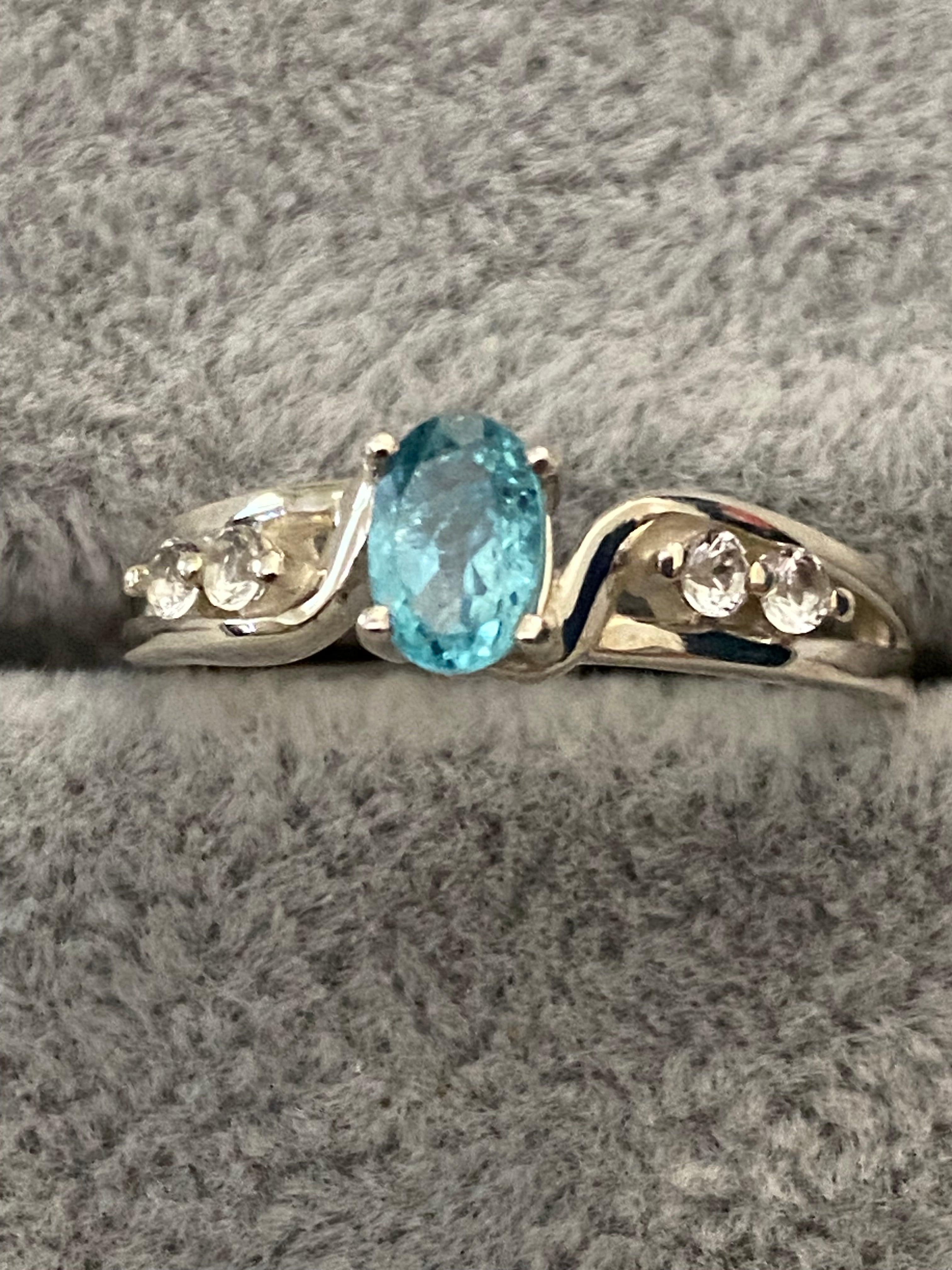 Blue Apatite 925 Sterling Silver Ring - Practical Magic Store