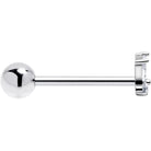 Clear CZ gem open wing butterfly barbell tongue ring from BodyCandy, featuring a sparkling gemstone and butterfly design.