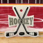 Hockey Freshie by Bug & Bean Freshies hanging with a hockey-themed design and fresh scent, used to keep sports gear smelling fresh