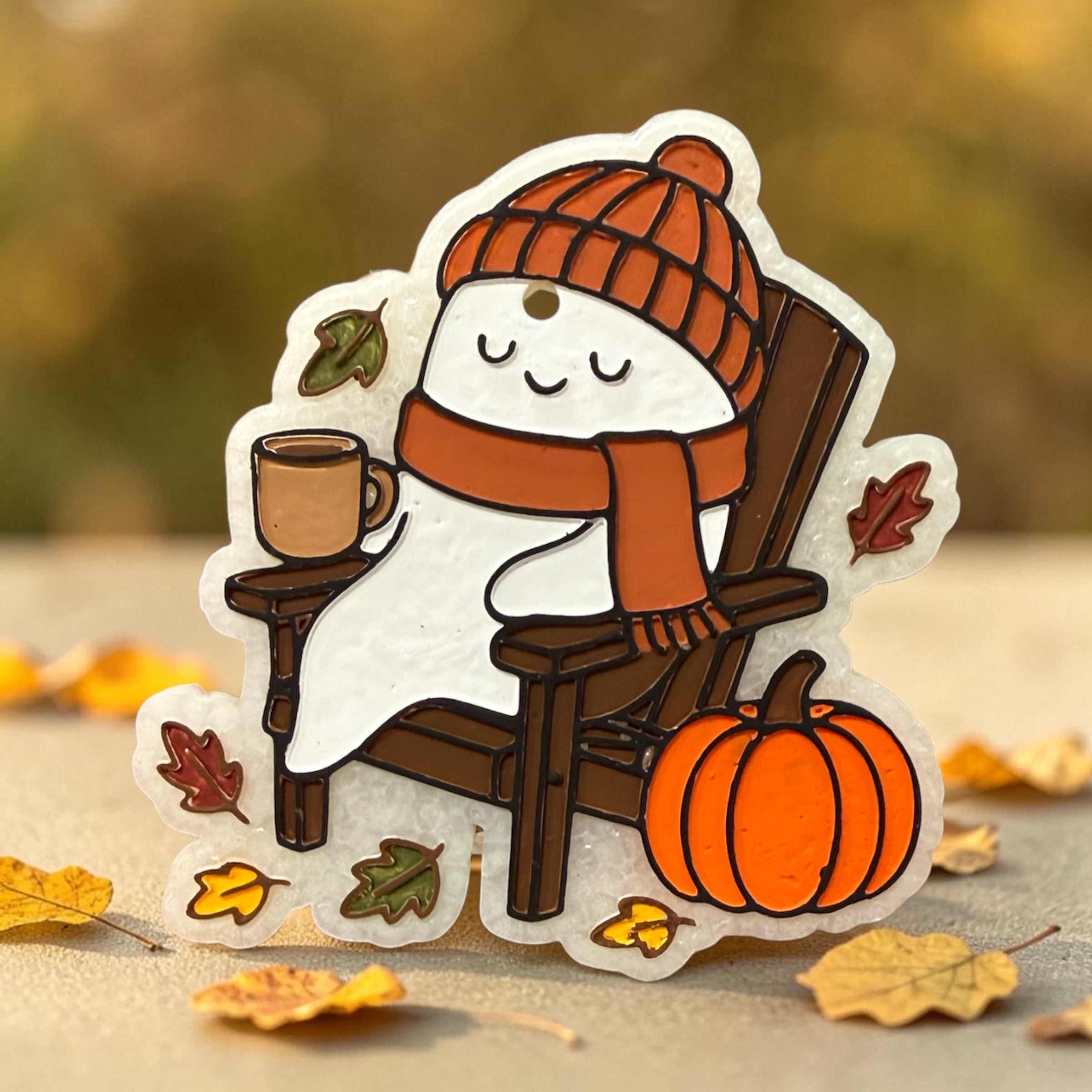 Freshie from Bug & Bean Freshies featuring cozy fall scents with autumn-themed decorations and warm, inviting colors.