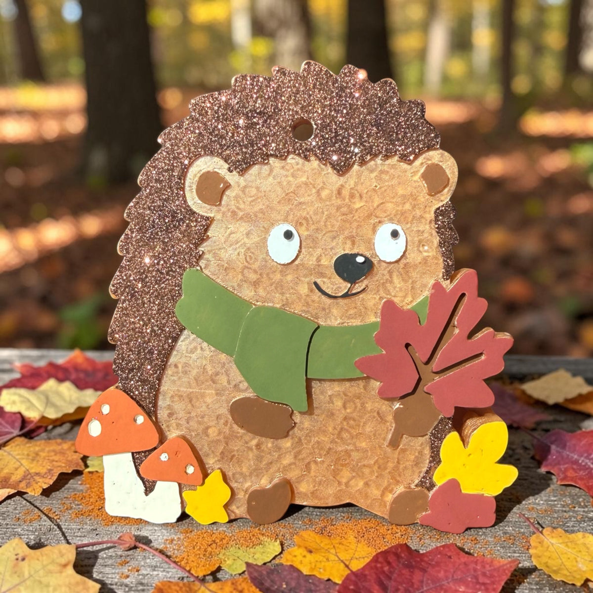 Hedgehog Freshie by Bug & Bean Freshies, a cute aromatic air freshener shaped like a hedgehog, with detailed fur texture.