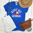 Black Bury Me In Georgia short sleeve graphic tee by The Graphic Tee, featuring a vintage-inspired Georgia design.