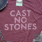 Heather Burgundy short sleeve graphic tee by The Graphic Tee, featuring a casual design and comfortable fit.