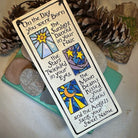 Celtic Crystal Design Jewelry birthday ceramic wall art with intricate Celtic patterns, ideal for gift or wall decor.