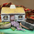 Scottish Cottage Turf Incense Burner from Celtic Crystal Design Jewelry, featuring a detailed cottage and turf design for decorative gifts.