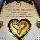 Wooden Irish Wedding Blessing wall plaque by Celtic Crystal Design Jewelry, featuring engraved Celtic symbols and heartfelt blessing.