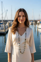 Autumn Morning Long Necklace by Celtic Crystal Design Jewelry, featuring a delicate Celtic-inspired necklet with autumn-toned accents.