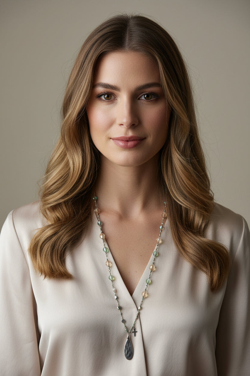 Celtic Watersprite Seastar necklace, a delicate elven watersprite necklet with intricate sea star design by Celtic Crystal Design Jewelry.