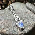Dublin Celtic Knot Pendant necklace by Celtic Crystal Design Jewelry featuring intricate Celtic knot design in silver.